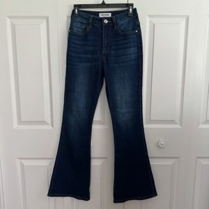 VIPONES WOMEN’S STRETCHY HIGH RISE FLARE JEANS SIZE: 4 BLUE